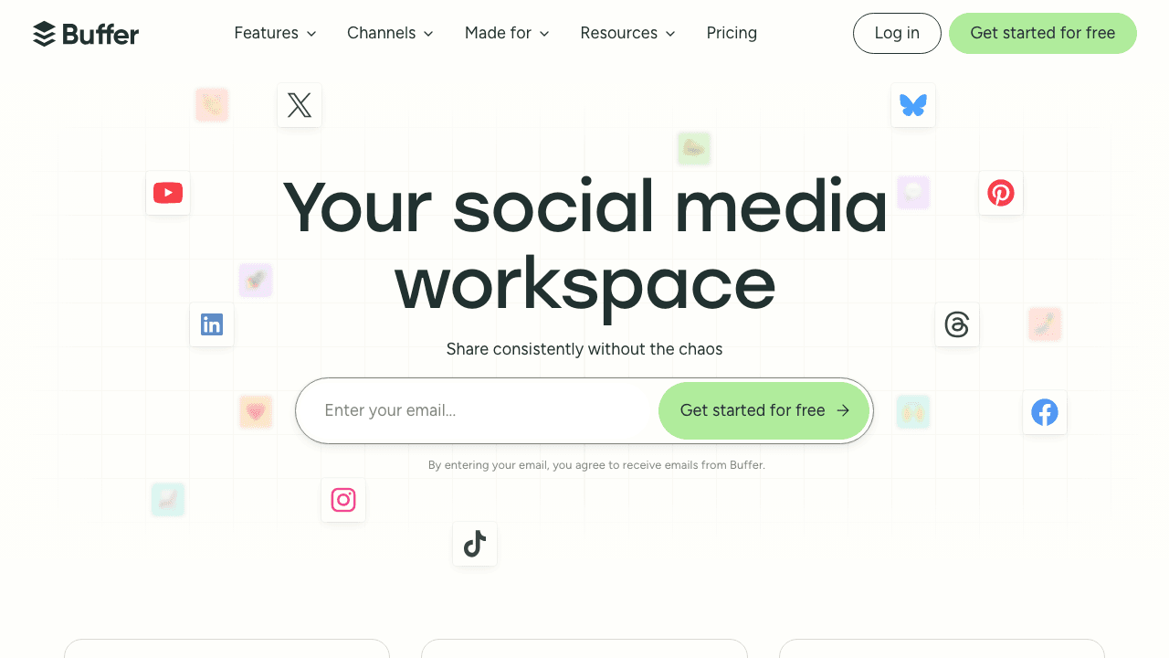 Buffer homepage