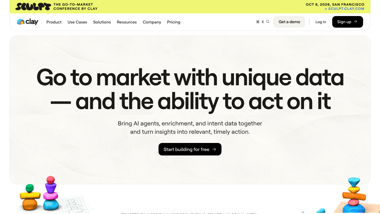 Clay homepage