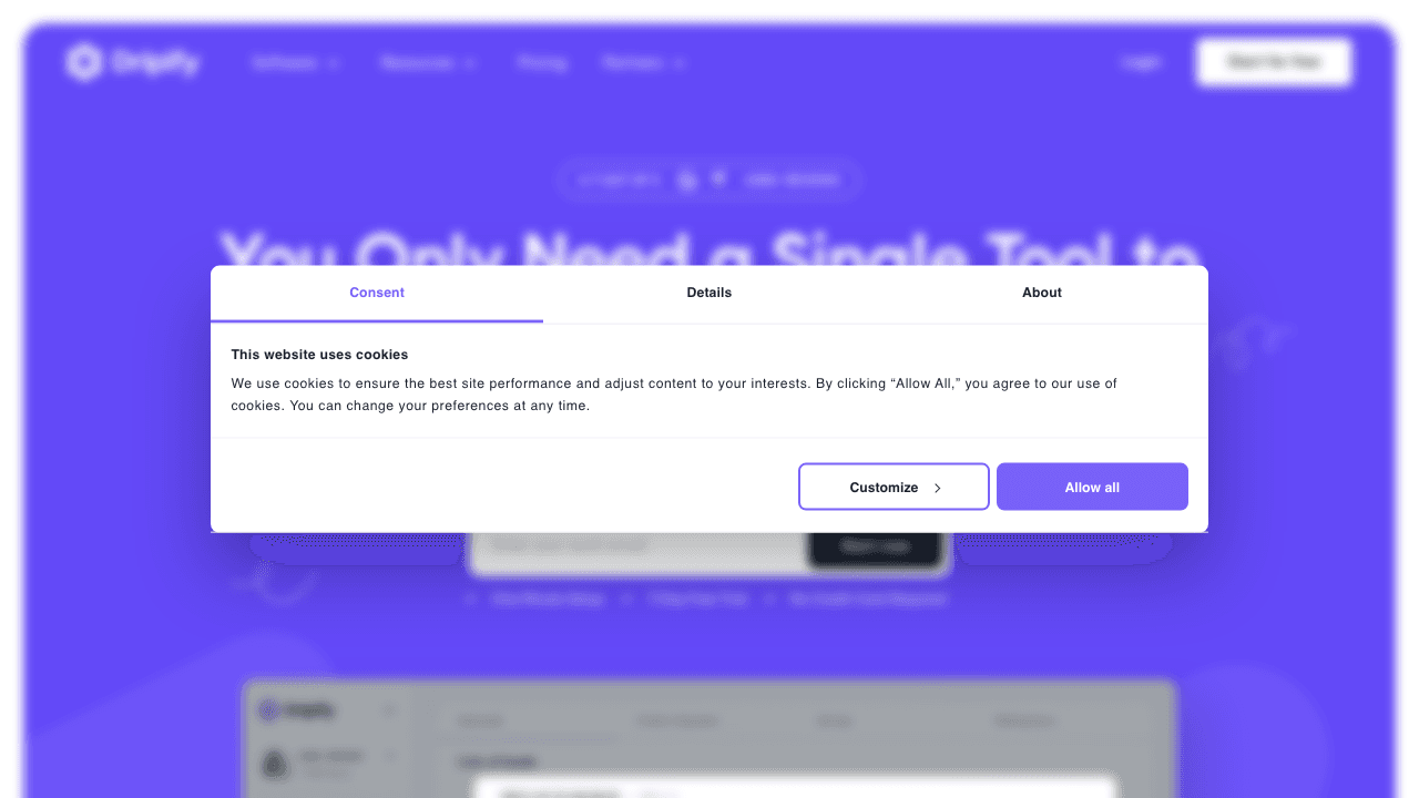 Dripify homepage