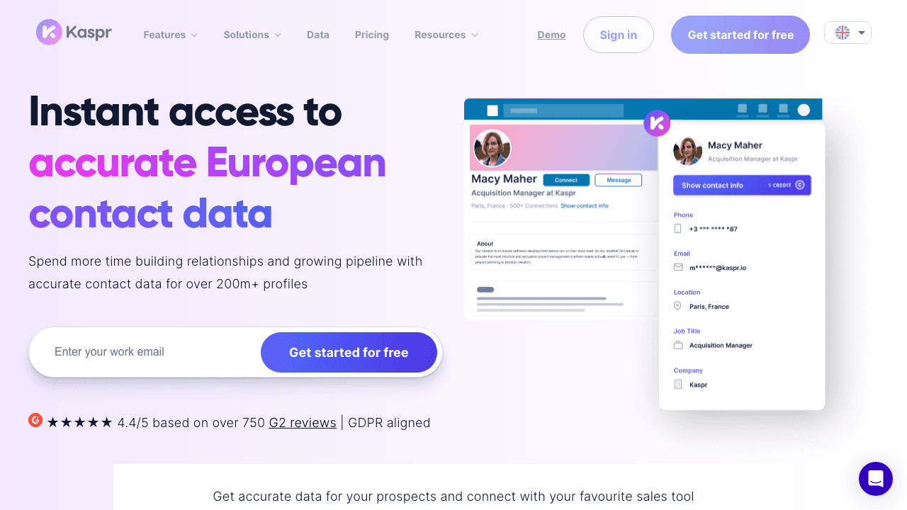 Kaspr homepage