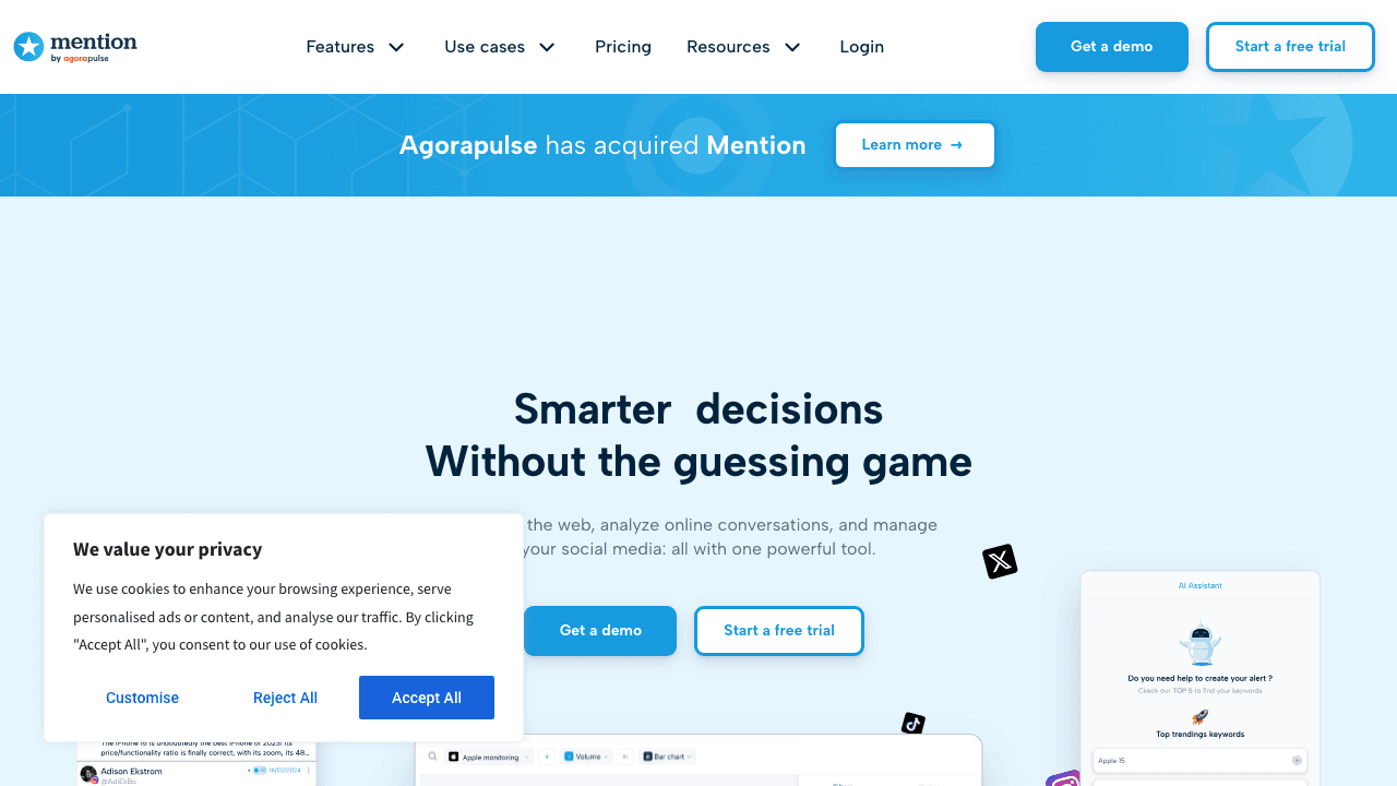 Mention homepage
