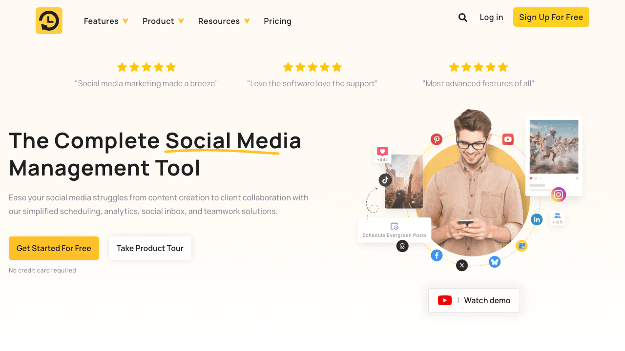 RecurPost homepage