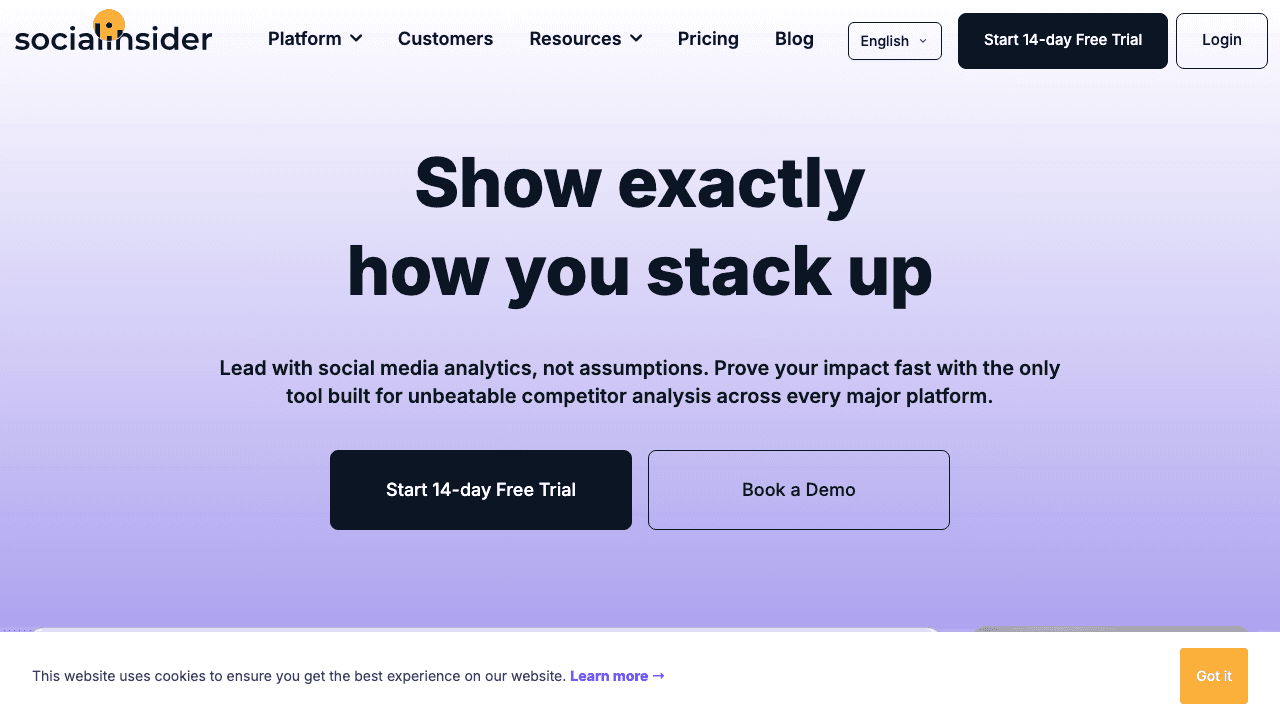 Socialinsider homepage