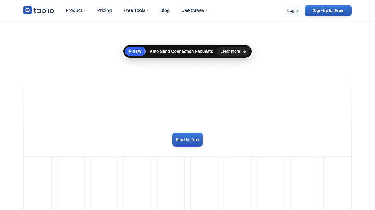 Taplio homepage