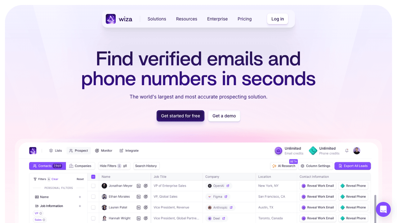 Wiza homepage