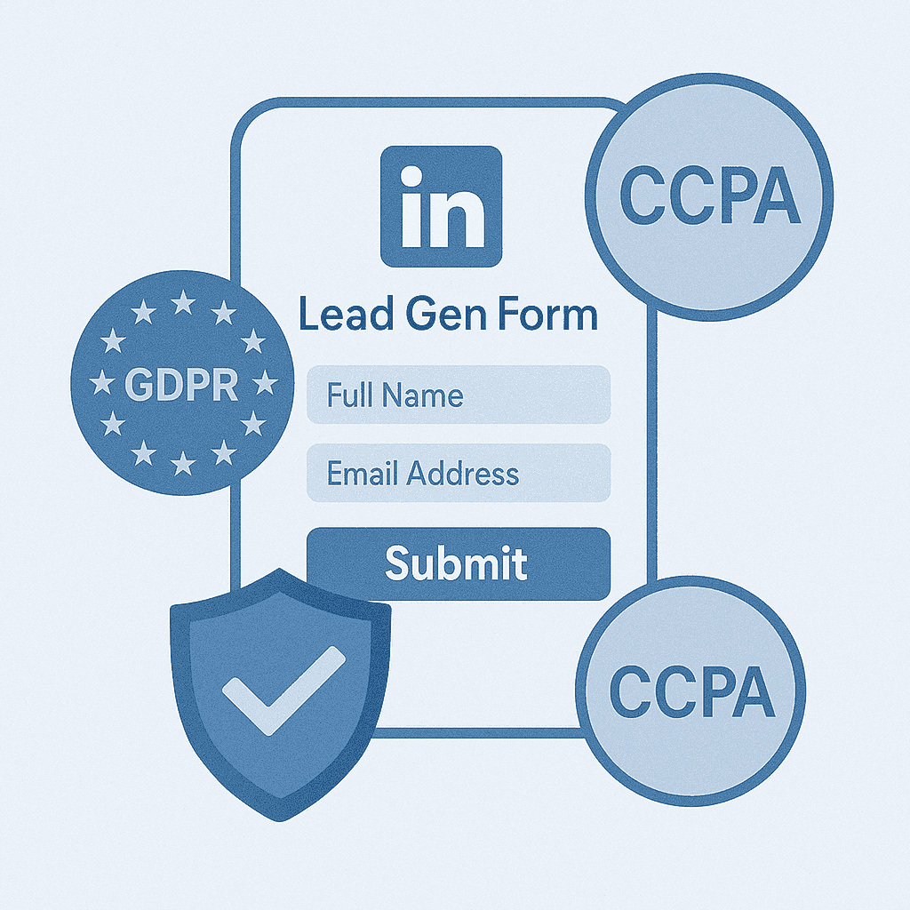 illustration showcasing privacy first design of linkedIn lead gen form