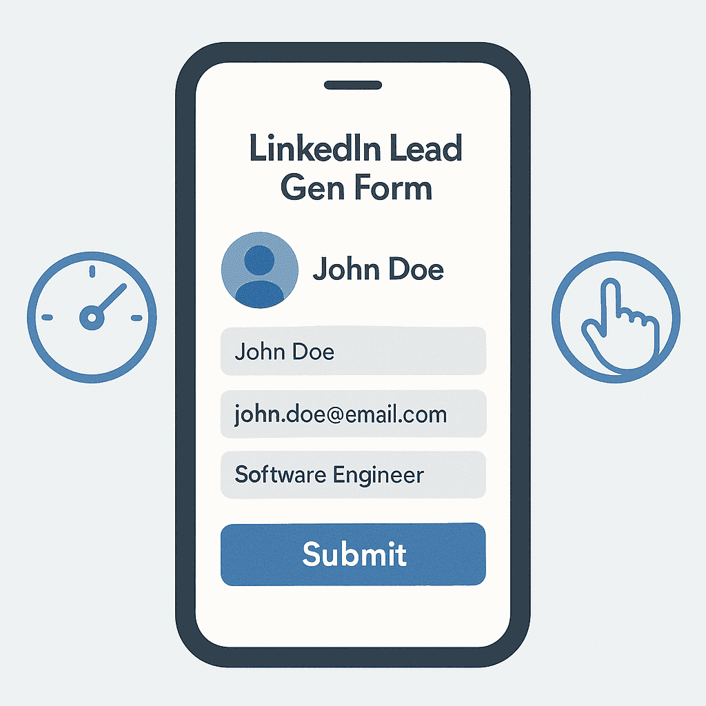 Graphic showing how linkedIn lead gen form looks like