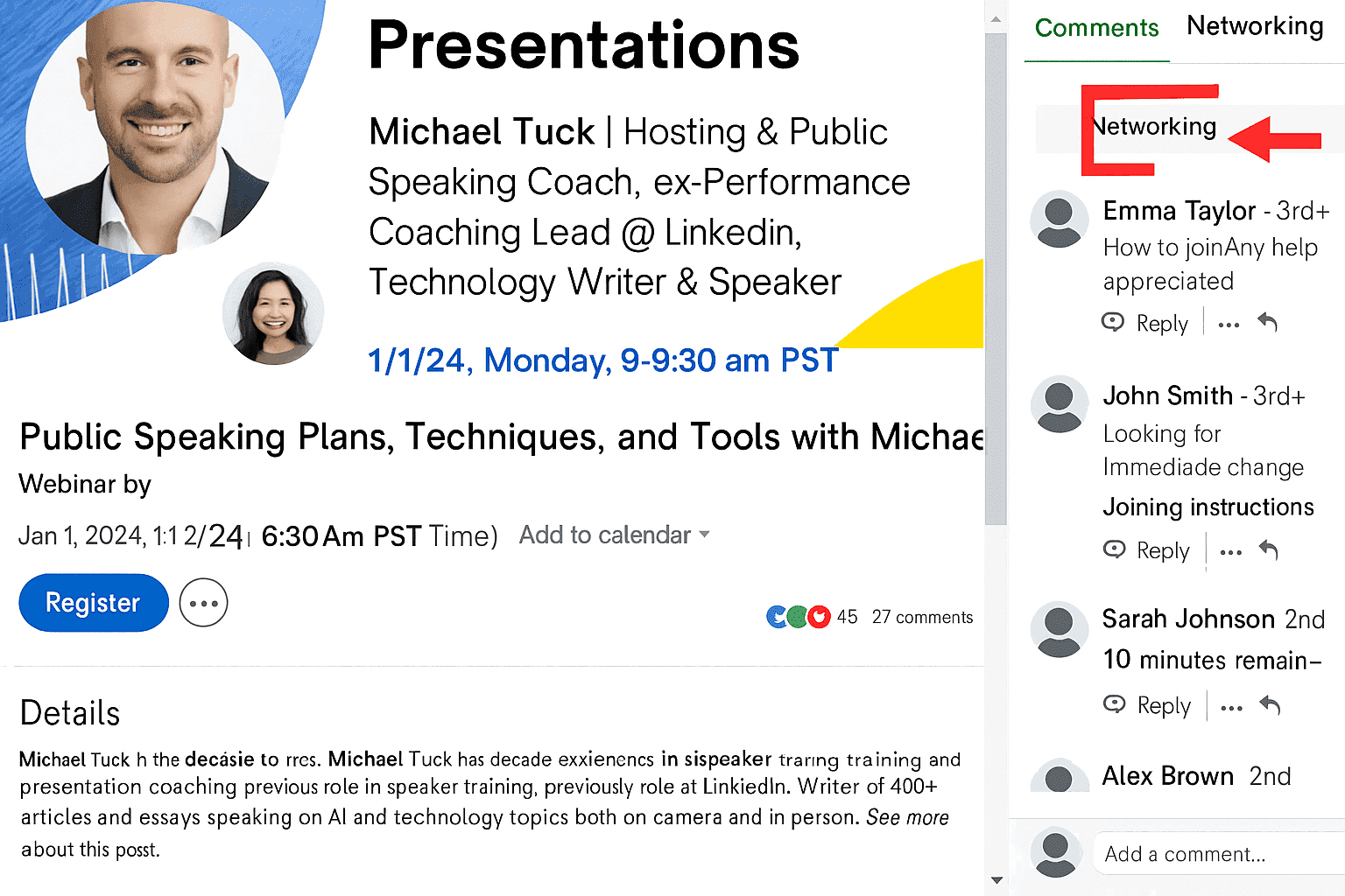 Linkedin networking event