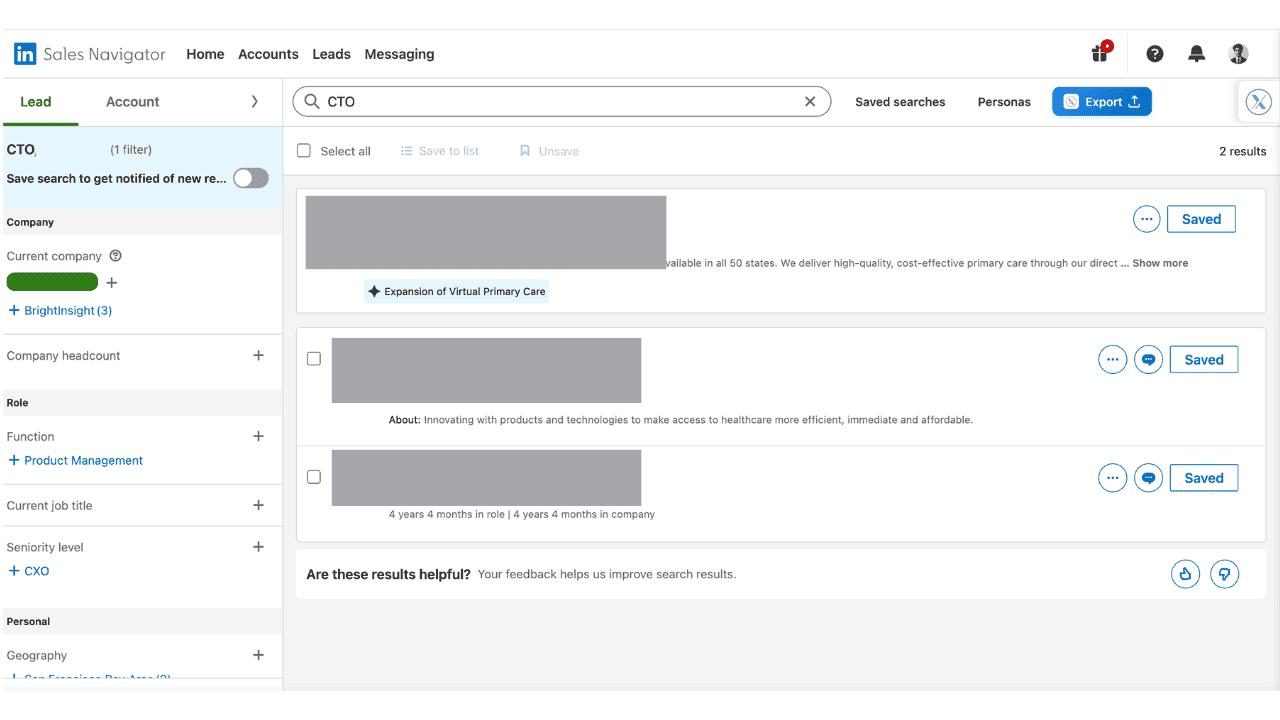 Navigate to LinkedIn Sales Navigator