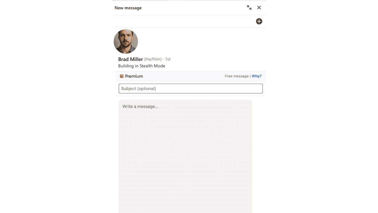InMail’s messages format free message credits
