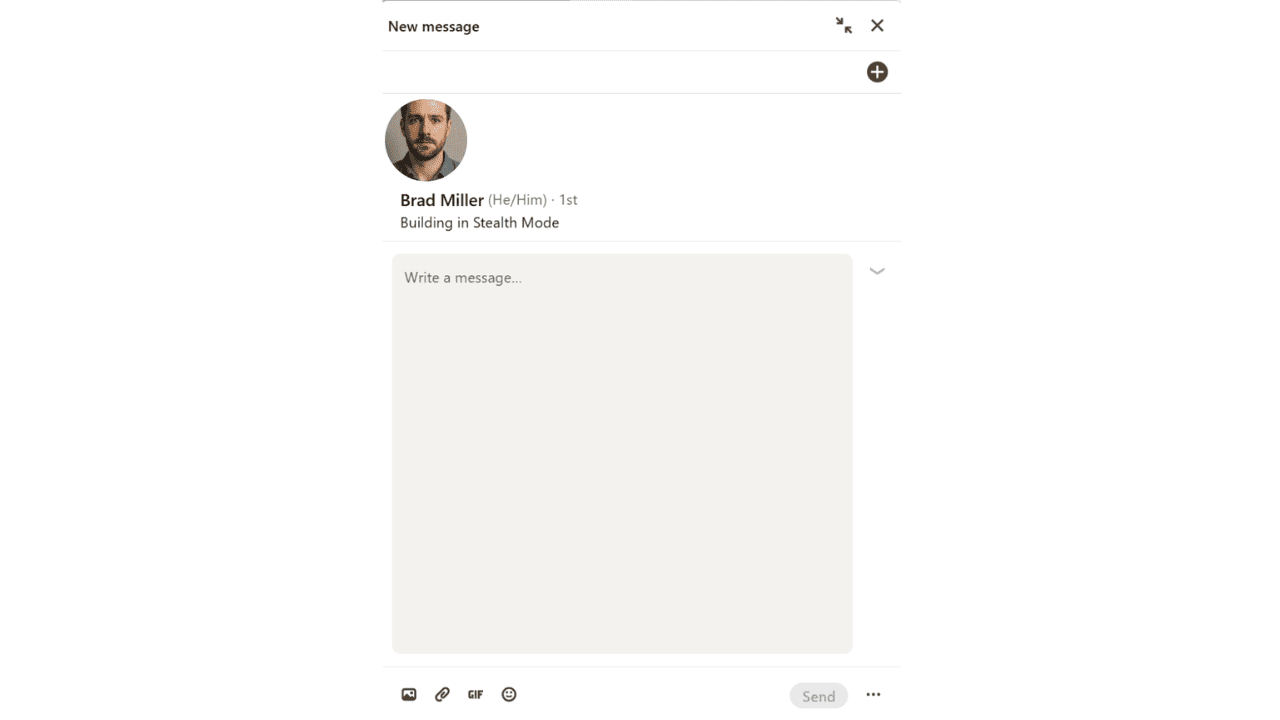 Sending standard messages to someone
