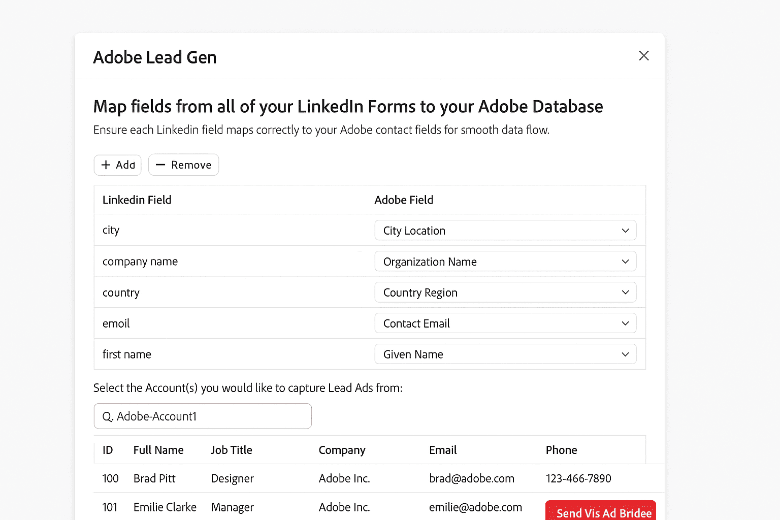 LinkedIn lead gen Dashboard