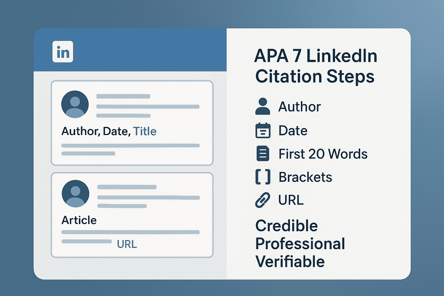 APA 7 LinkedIn Citation Steps