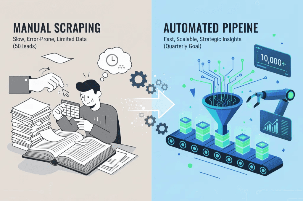 Manual Scraping or CSV Export
