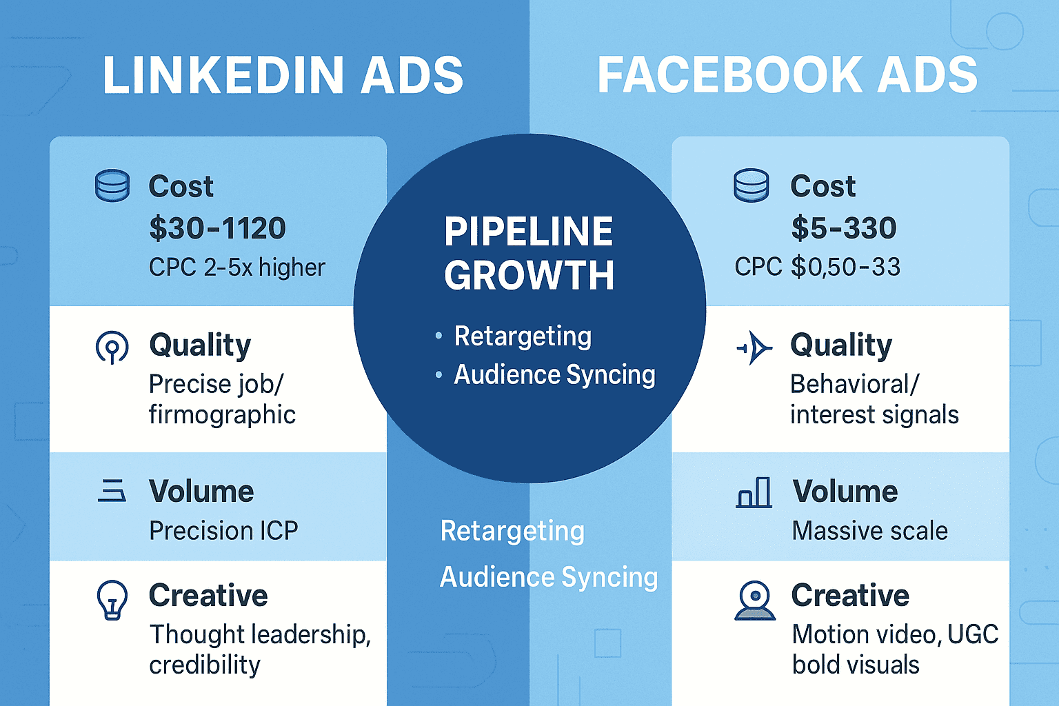 Linkedin ads vs facebook ads