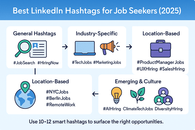 35+ Best LinkedIn Hashtags for Job Seekers (2026)