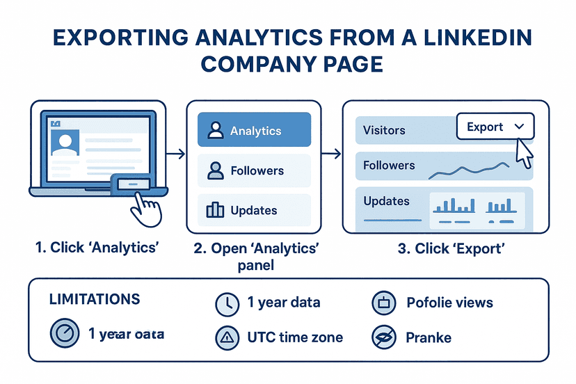 Export LinkedIn Analytics to Excel: 3 Methods Step-by-Step (2026)