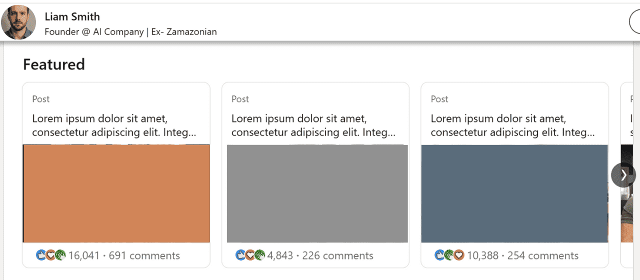 featured section linkedin
