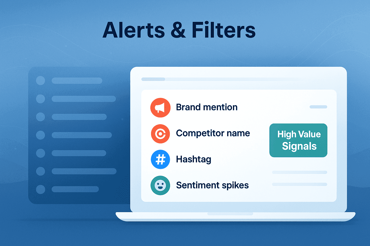 Alerts and filters