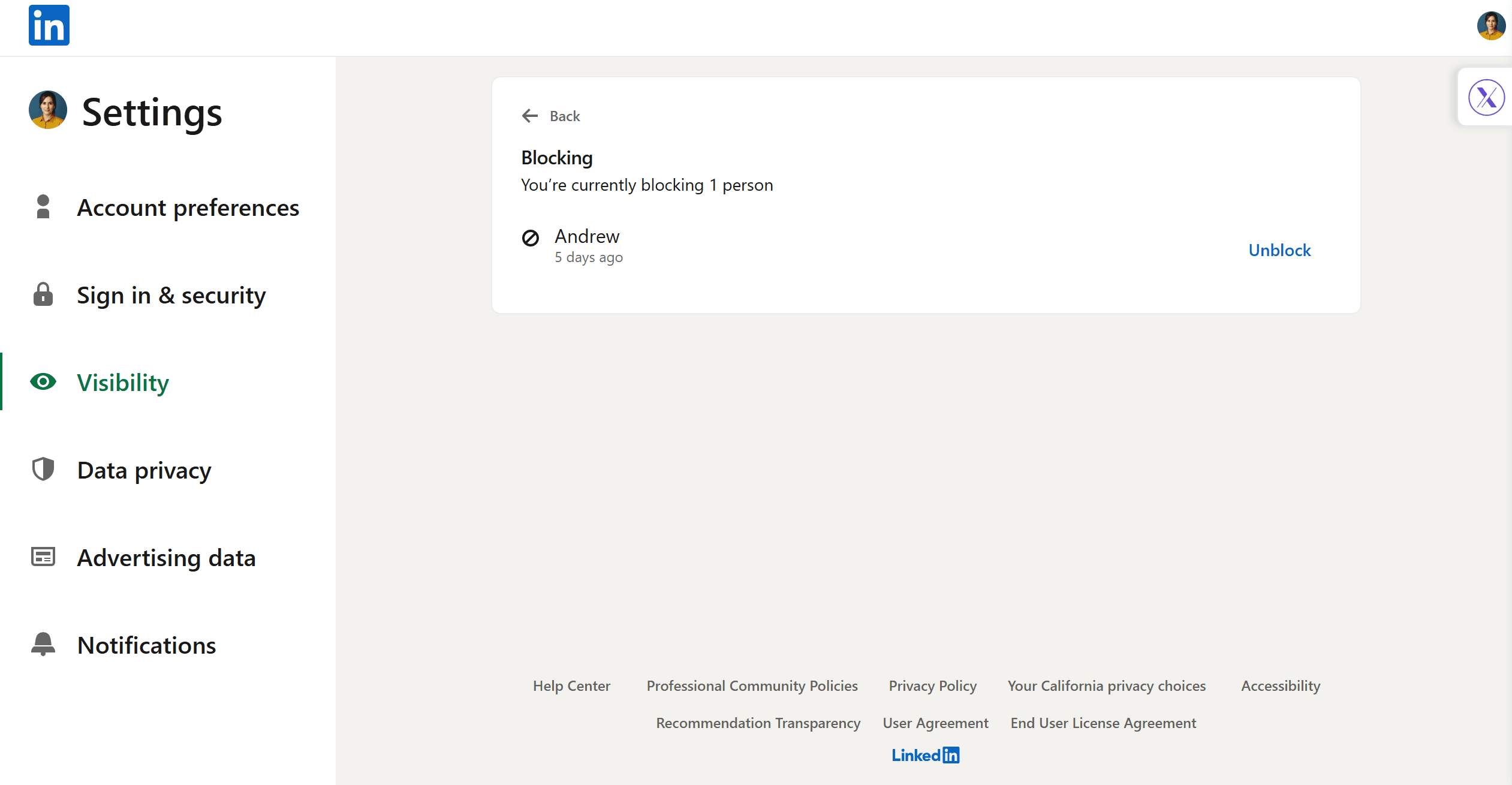 Unblocking
