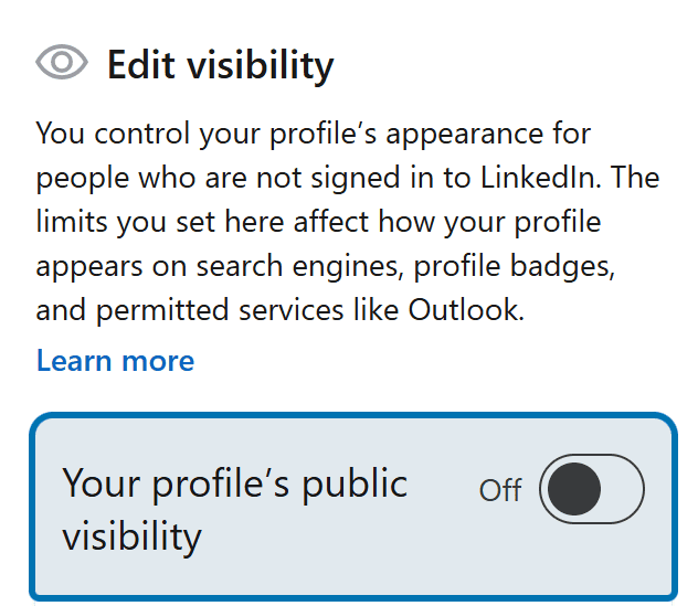 Edit visibility