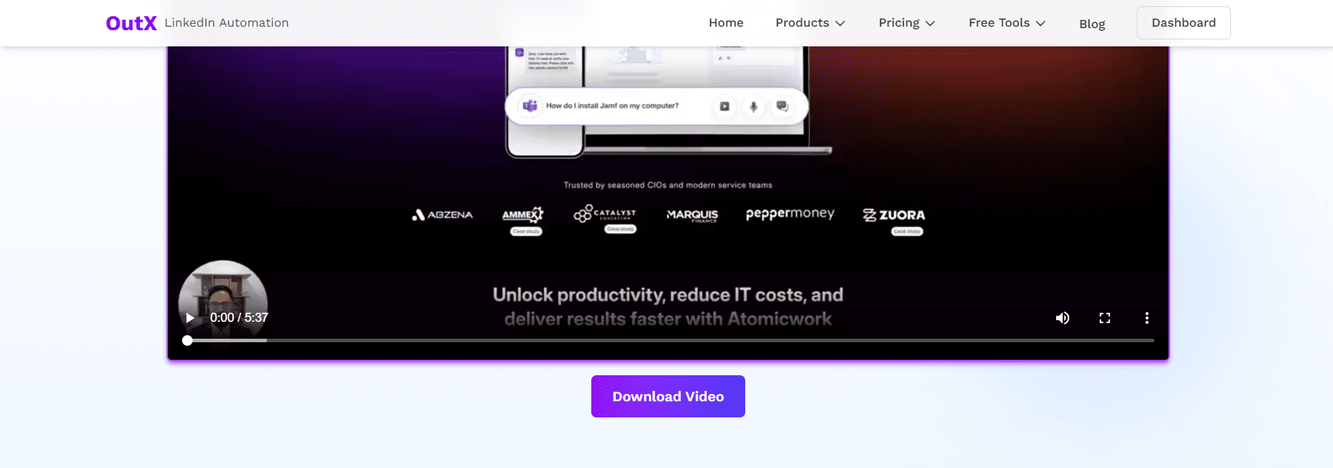 Click the Download Your Video Button
