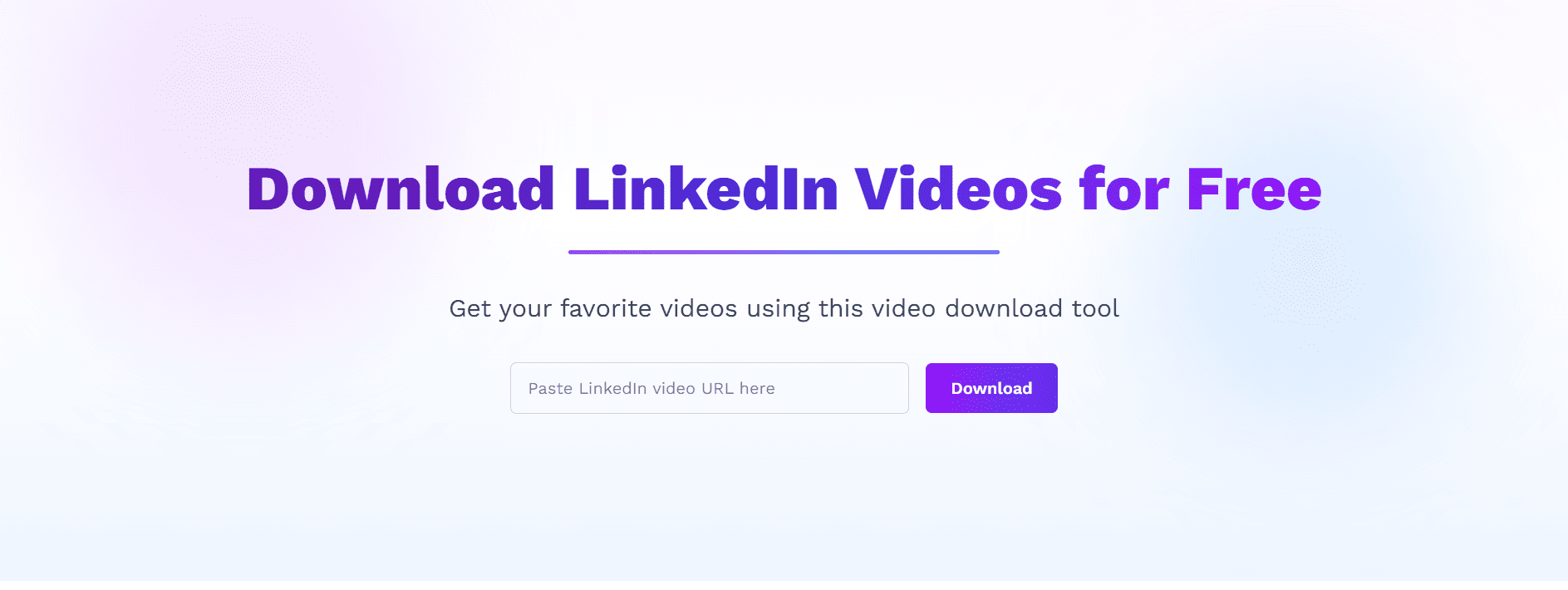 Incolla l'URL del video.