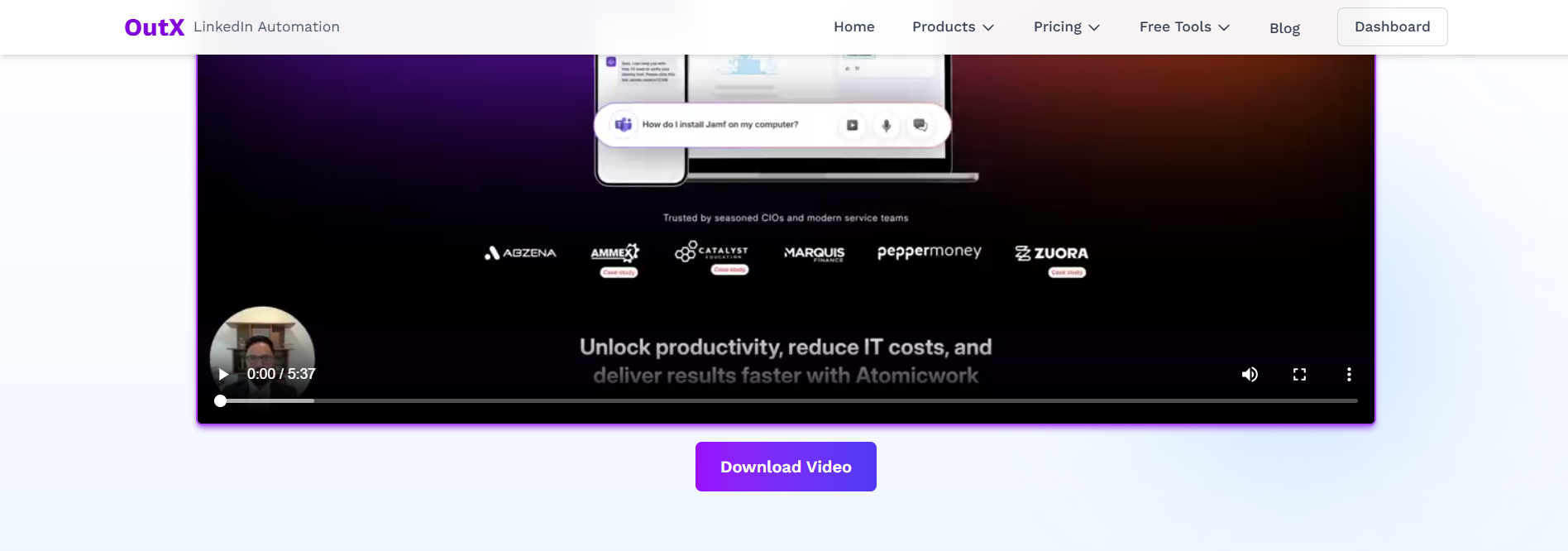 Click the Download Your Video Button